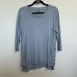 24.  NY&CO soho jeans knit tunic gray size M